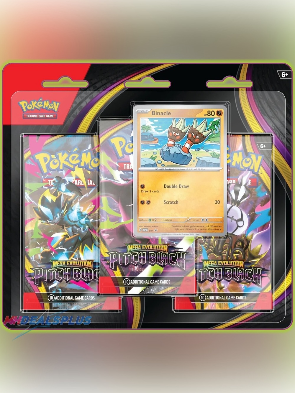 POKEMON PITCH BLACK 3-PACK BLISTER PACK